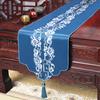 New Chinese Style Embroidery High-end Light Luxury Table Flag Tea Table TV Cabinet Dining Table Cloth Strip Cloth Tea Mat and Tablecloth
