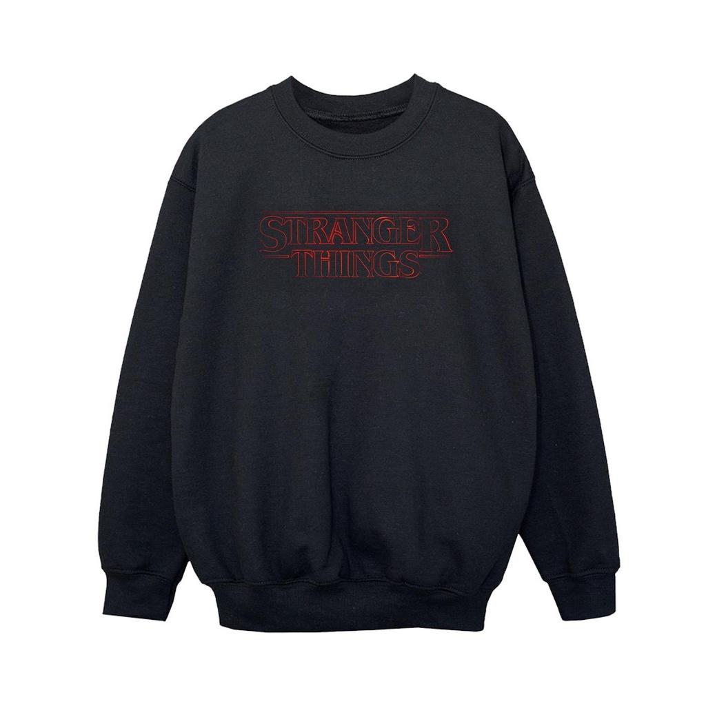 Netflix Boys Stranger Things Glow Logo Sweatshirt