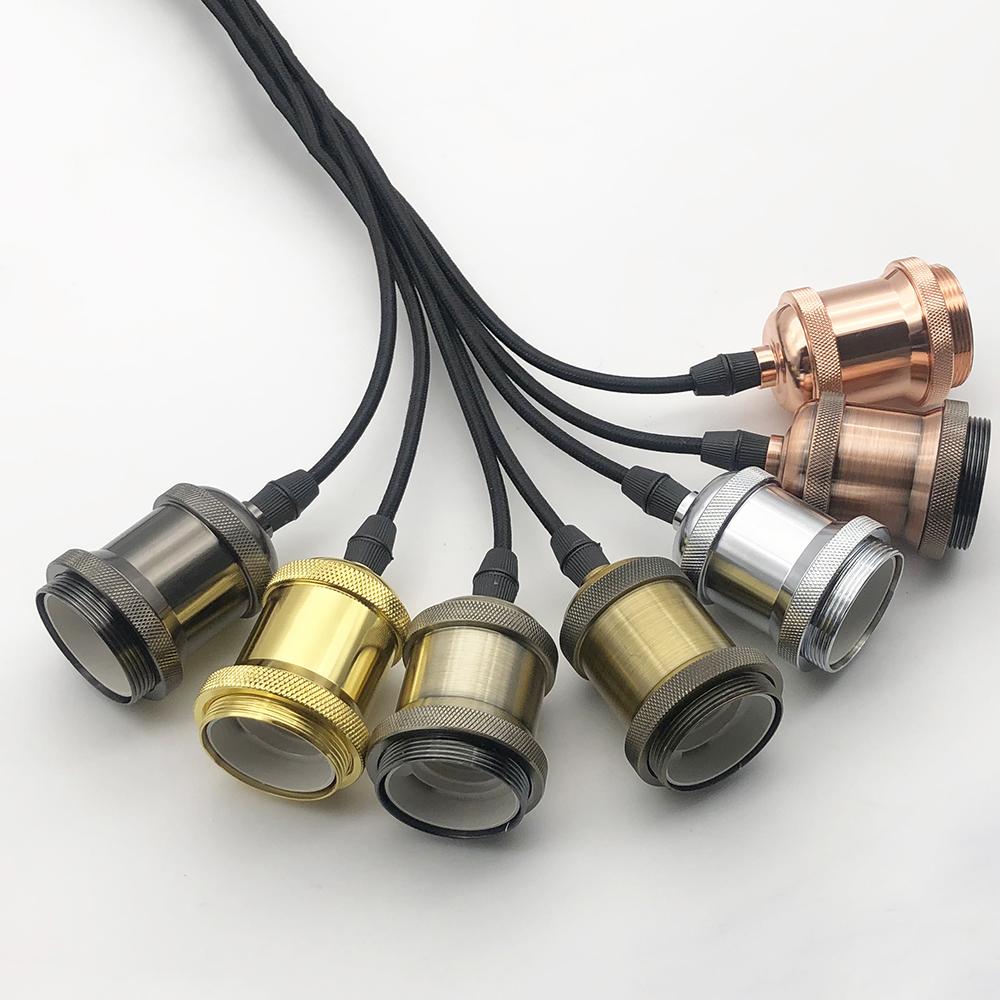 Винтажная ретро-лампа Эдисона Подвесной светильник с цоколем E27 Подвесные светильники Винтовой цоколь лампы Алюминиевый светильник Промышленный ретро-патрон