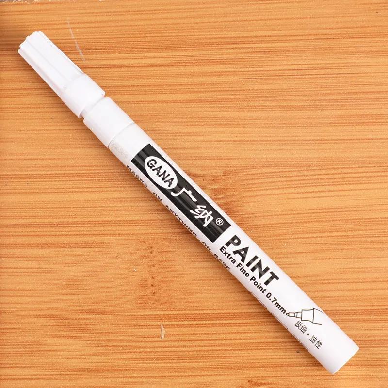 1 Pc 0.7mm Waterproof Paint Markers Automotive Metal Wood Writing Fabric DIY Paint Oil Based White Black Permanent Paint Markers