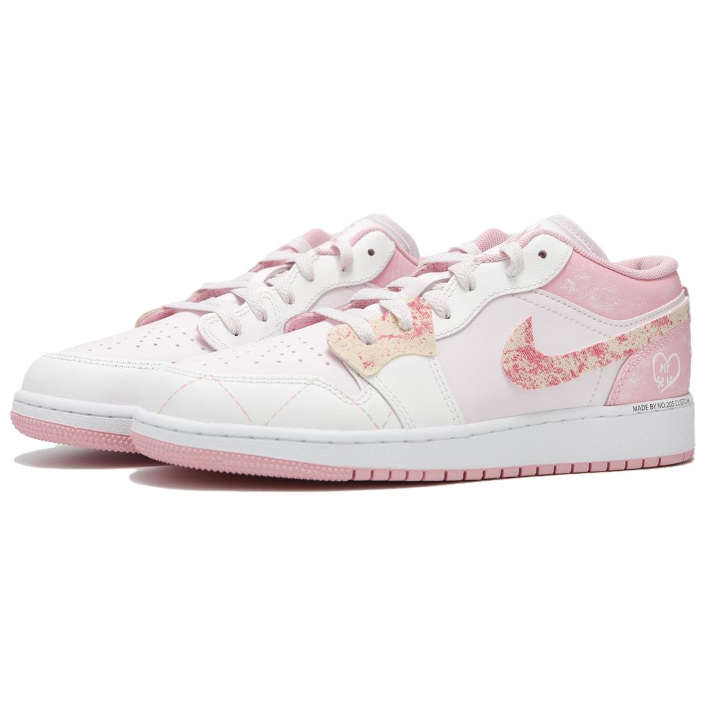 Jordan Air Jordan 1 Low Винтажные Баскетбольные Кроссовки Женские Розовые Белые 553560-614(Team82-)