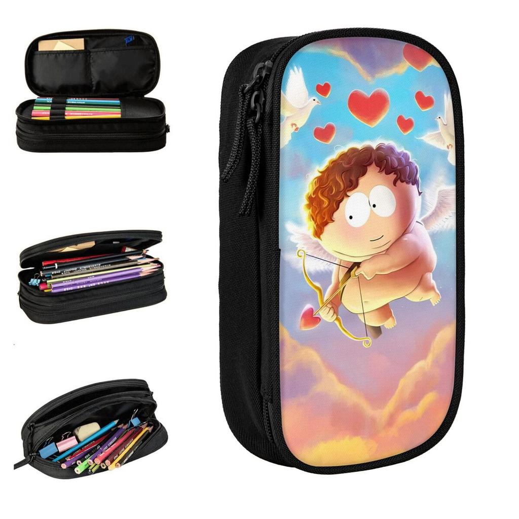 Cute South-Park Cartman Pencil Case Pencilcases Pen Kids Big Capacity Bags Office Gift Accessories