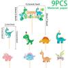 Dinosaur Paper Cake Insert Topper Ice Cream Butterfly Farm Birthday Party Decor Kids Dessert Insert Jungle Animal Cake Topper
