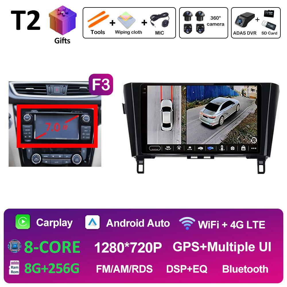 10,1-дюймовый Android 14 автомобильный видео для Nissan Qashqai J11 X-Trail 3 T32 2013 2014 2015 2016 2017 Радиоплеер DSP стерео автоинструменты