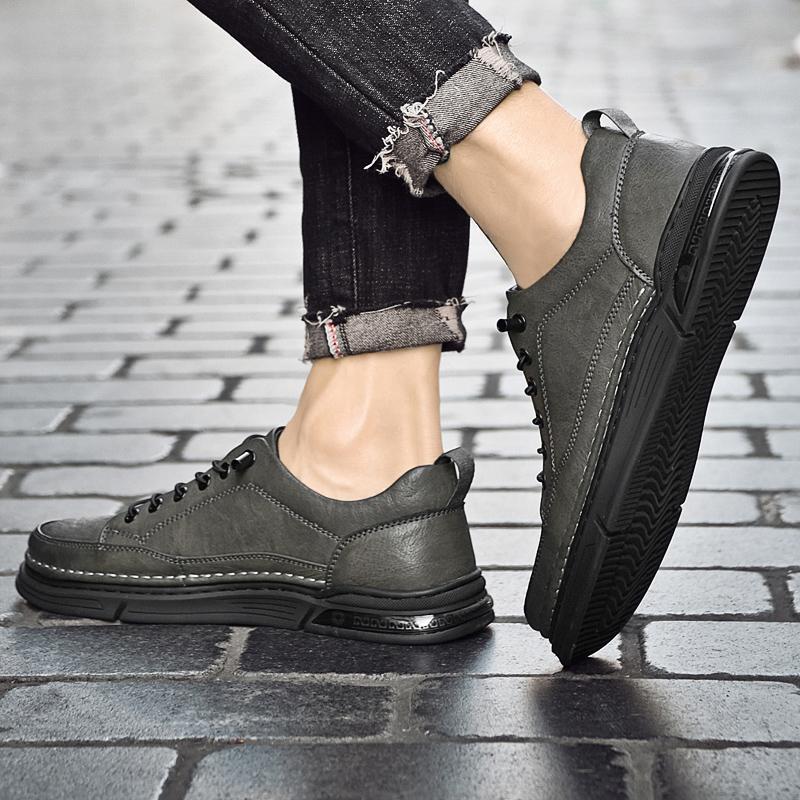 Мужские универсальные кроссовки для улицы, повседневная спортивная обувь, роскошная дизайнерская обувь, износостойкая, дышащая, из натуральной кожи, для ходьбы