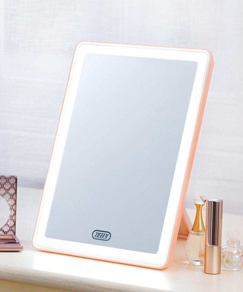 Зеркало Toffy Beauty LED с яркой подсветкой TB06-LM3 (розовый)