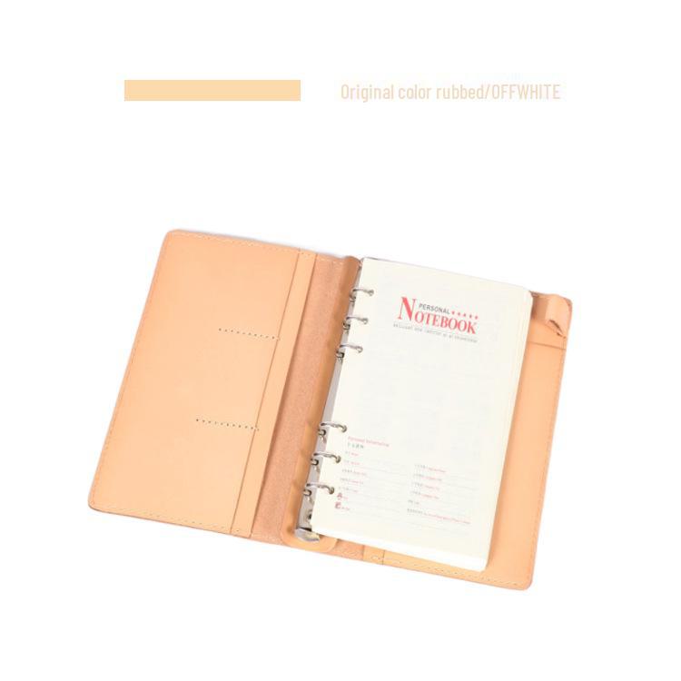 A6 Genuine Leather Retro Business Notebook - Vegetable Tanned, Handmade, Loose-Leaf Diary