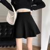 Трапециевидная юбка с высокой талией из шерсти - Женская 2025 Осень/Зима Мини, стройнящая