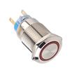 19mm 12-24V Waterproof Stainless Selflocking  ing Push Button   Red LED