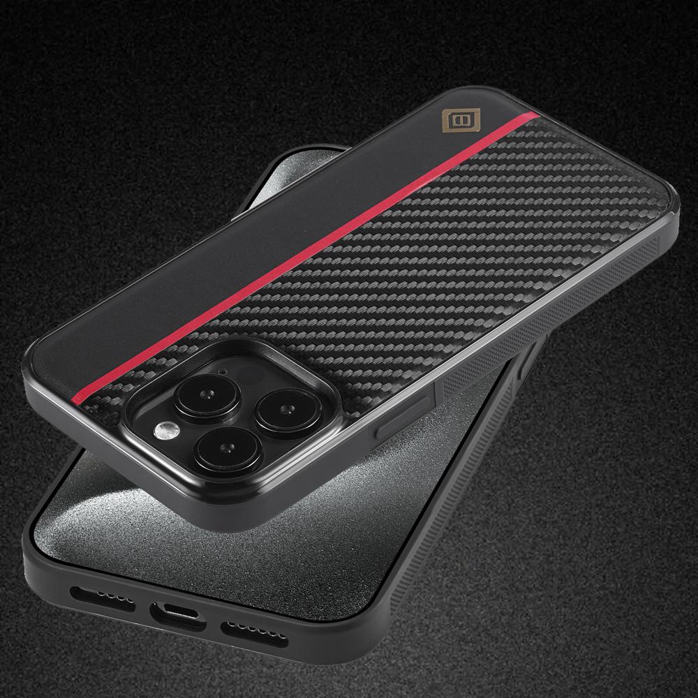 For Apple iPhone 16 15 14 Plus 13 12 11 Pro X XR XS Max Mini 7 8 Plus SE 2020 2022 Case PU Leather Carbon Fiber Style Shockproof Back Cover