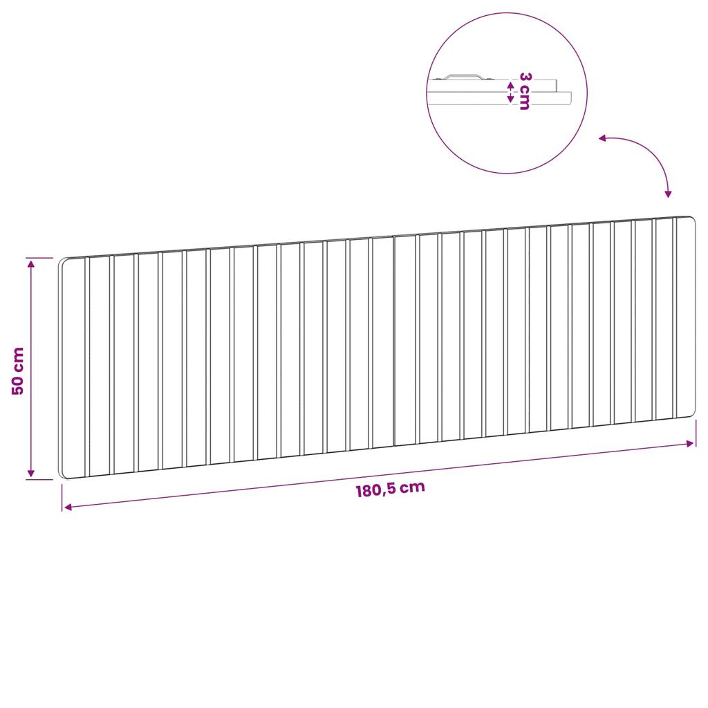 Wall Mounted Headboard ZWOLLE Smoked Oak Engineered Wood