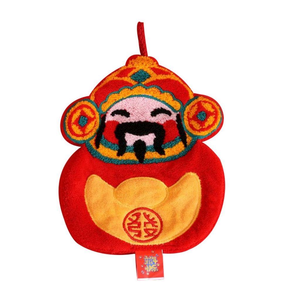 Cartoon Quick-drying Hand Towel Red Hanging Towels Creative Handkerchief Bathroom Kitchen