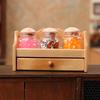 1/12 Dollhouse Mini Jar Rack Storage Rack With Jar Dollhouse Mini Kitchen Decoration Dolls House Scene Decor Accessories