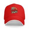 BIG FAN OF HUUnisex RIGHTS RAINBOW EMBROIDERED BASEBALL CAP BLACK CLASSIC FIT WITH WHITE TRIM DETAIL