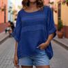 Womens O Neck Shirt Soft Breathable Tops Regular Fit Dolman Sleeve Top Casual Loose Fit Blouse Summer Spring Shirt Perfect for Work Party Date Fashion