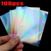 Heart Shaped Foil Laser Card Sleeves 100pcs Transparent Tarot Game Storage Bag YGO Board Protector Trading Cards Shield Cover