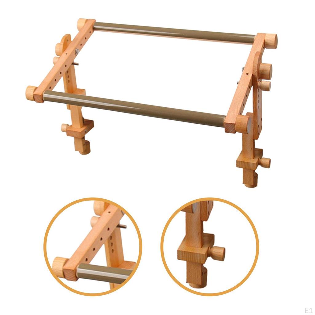 Регулируемая рама для вышивания, Дерево, Держатель для рукоделия, Простая в использовании подставка-держатель для рукоделия, Вышивка крестом