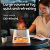 USB Salt Stone Flame Diffuser 3D Fire Effect Air Humidifier with 7 Color Lights for Home/Office Desktop