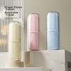 Etravel Travel Toiletry Cup, Detachable 2 Cups, Portable Mouthwash Cup for Business Trips And Storage, Toothbrush Cup, Transparent Color