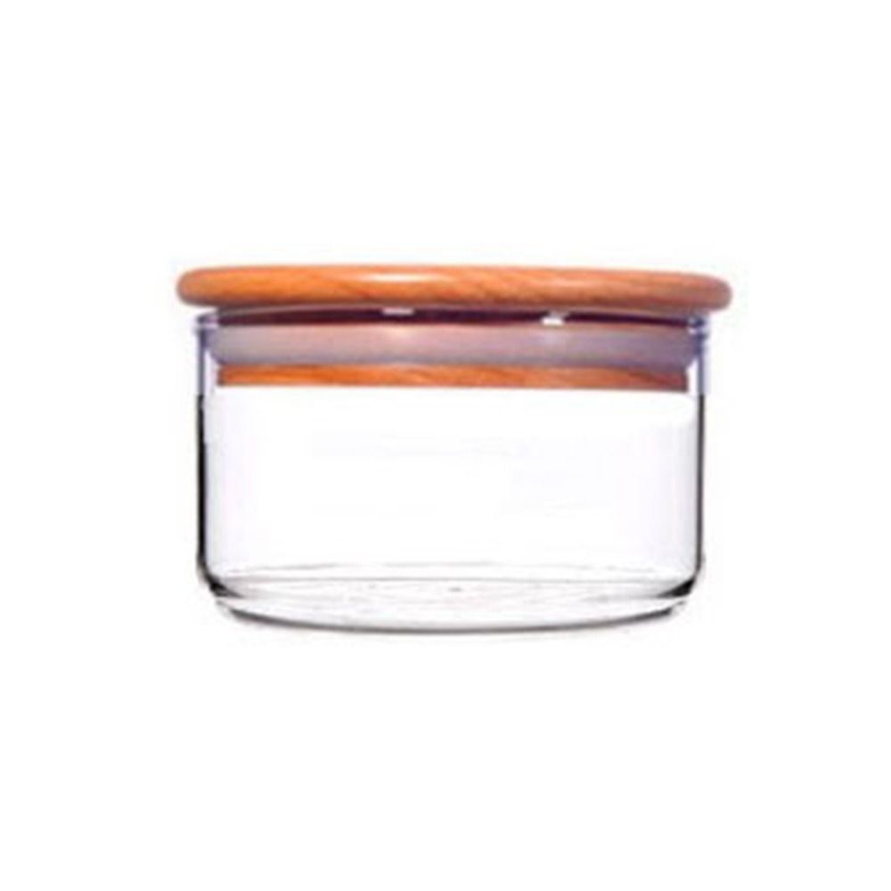 Modern Design Lid Fresh Salad Bowl Durable Stackable Stacking Tea Jars Easy To clean Bamboo Cover Airtight Snack Bin Fruit