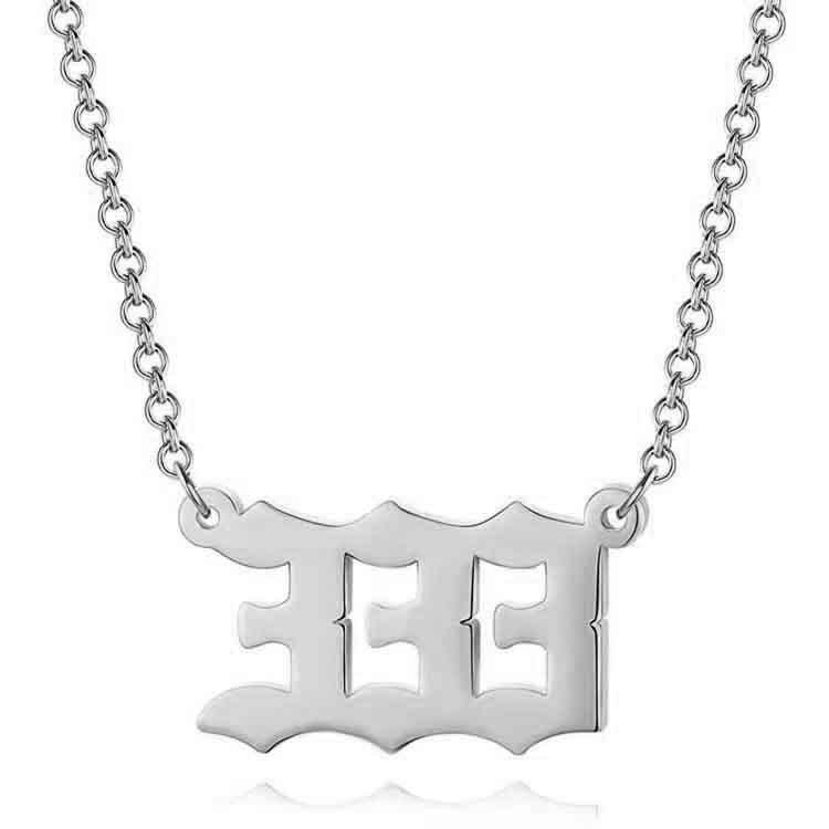 Ожерелья из нержавеющей стали с номерами ангелов, счастливыми числами 111 222 333 444 555 777 888 999 666 000, женское ожерелье с подвеской