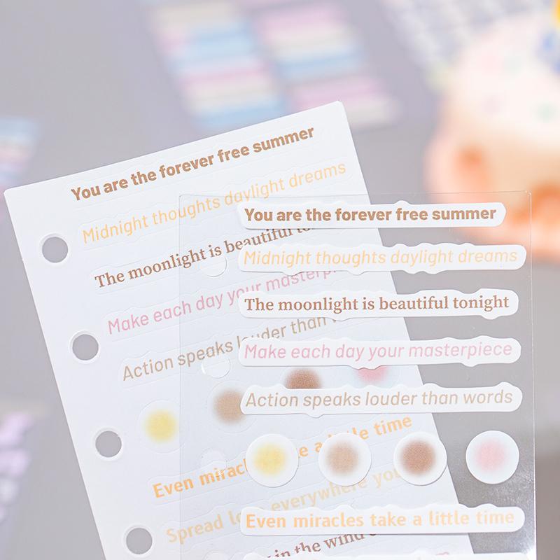 10 Pcs Cartoon Shaped Sticker Pack Colored Marks Cute Diary Stickers Scrapbooking Collage Card Decoration School Accessories