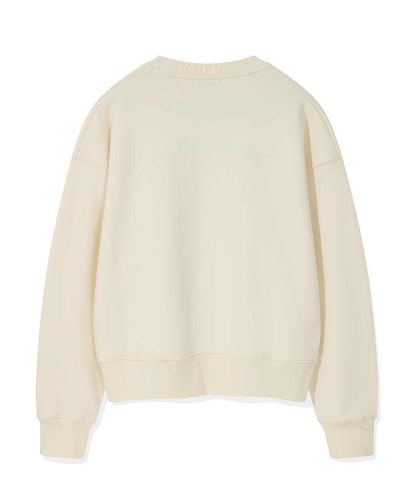 WACKY WILLY Women'S Big Lily Graphic Sweatshirt Cream