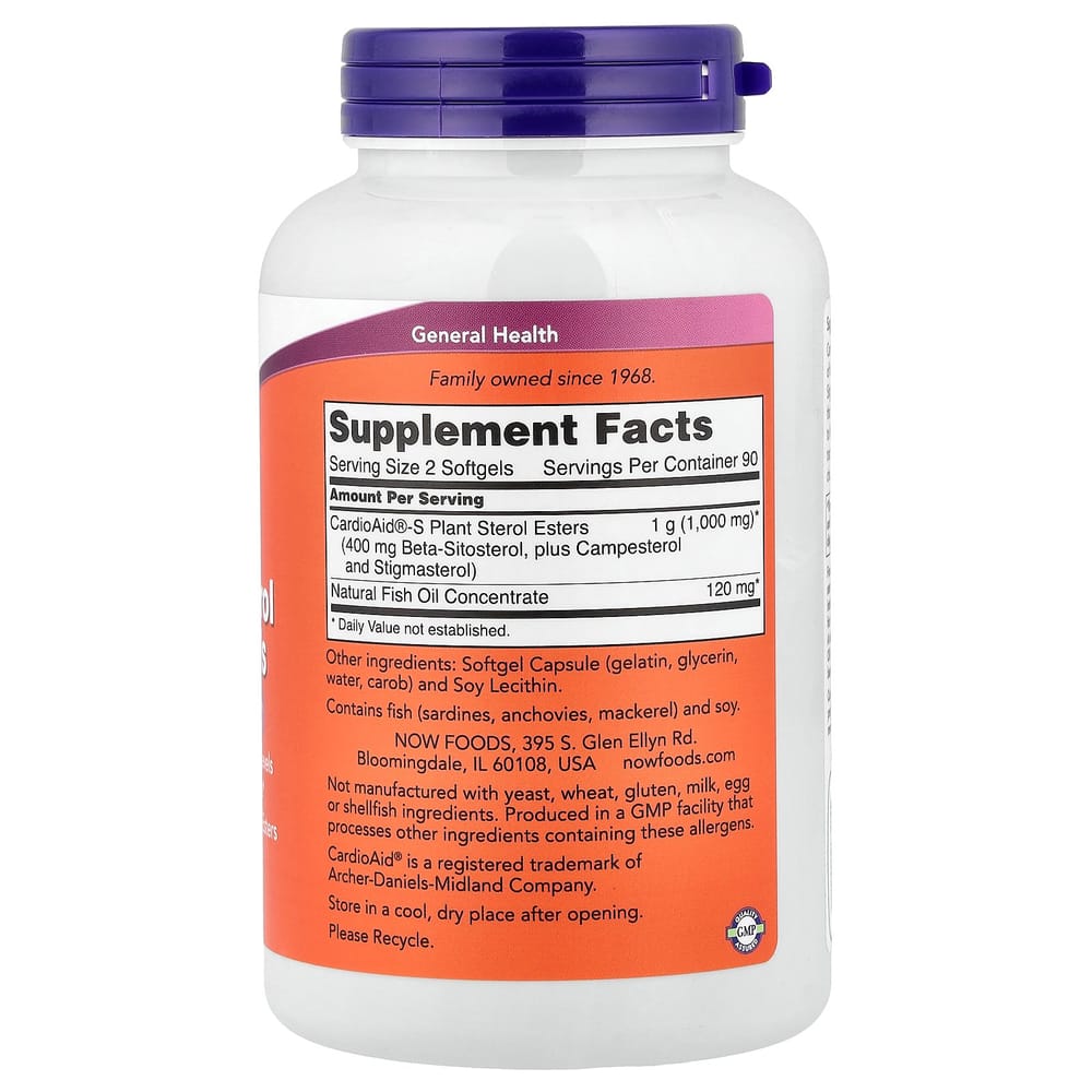 Now Foods Beta-Sitosterol Plant Sterols Softgels 180 Count