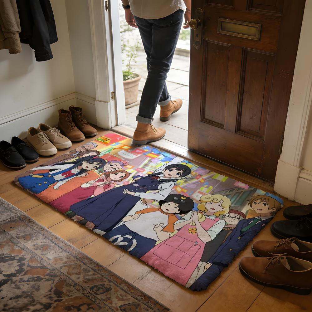 HHoshino Ai Floor Mat Soft Flannel Absorbent Mat Non-Slip Rug Home Bedroom Bathroom