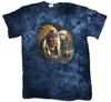 Indian Eagle Wolf Design Graphic Tee Tie Dye T-shirt for Men