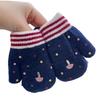 Kids Winter Gloves Cute Cartoon Plush Warm Gloves Fleece-Lined Thickened Windproof Gloves for Boys Girls Outdoor Playing