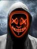 "Halloween Cosplay Masks: Neon LED Party Masks with Glow-in-the-Dark Light Effects - Funny Masquerade Masques for Costume Suppli