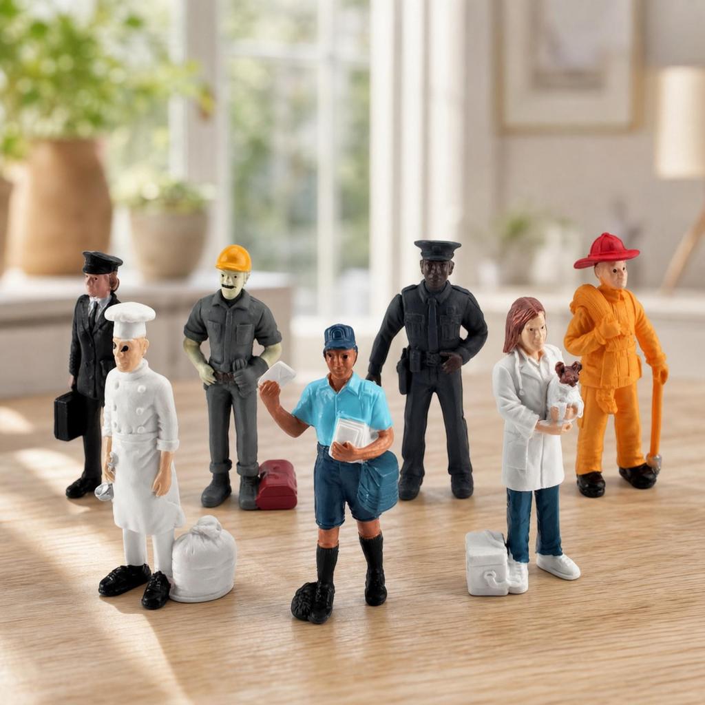 7 Pieces Character Figure Compact for Collectors, Young Children