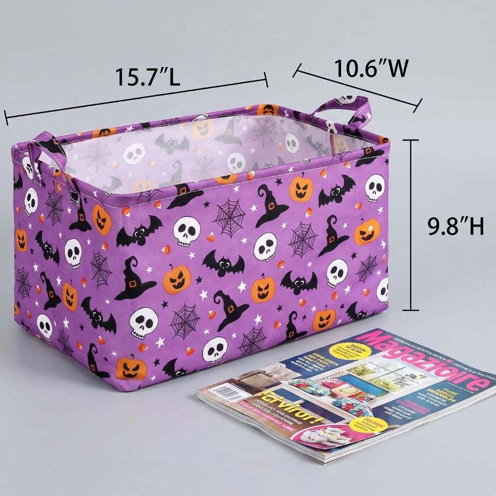 Clothing Box Halloween Snack Baskets Large-capacity Bat Storage Bin New Boo Basket for Room Decor