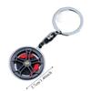 Rotatable Wheel Hub&Brake Keychain 3D Car Accessories Keychain Wheel Hub Key Chain  Girls Boys