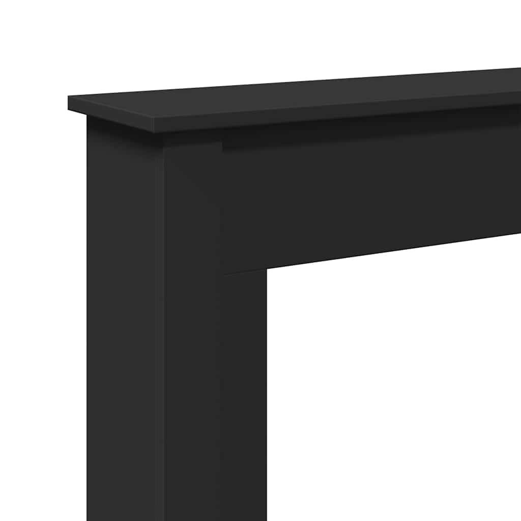 Fireplace Surround Black 75 x 20 x 87.5 cm Particleboard