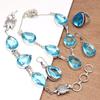 Topaz Blue London Jewelry Set  Gemstone Necklace Gift Sterling-20