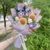 Оригинальные плюшевые куклы My Melody, Kuromi, Cinnamoroll, Hello Kitty с вязаными цветами, креативный ручной работы букет Sanrio, подарки для девочек
