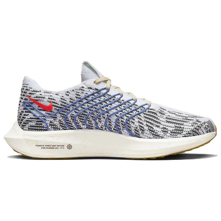 Nike Pegasus Turbo Next Nature Pure Platinum Ярко-Малиновые Мужские Кроссовки Белый Черный Средне-Синий DM3413-002