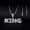 Men's Hip-Hop Diamond-Studded KING Pendant Necklace