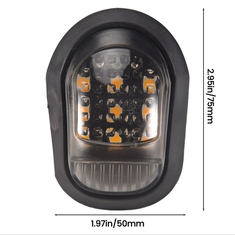 12V Yellow Lighting Motorbike Indicators Blinker 9 LED Motorcycle A Pair Piranha Light Flasher Turn Signal Light