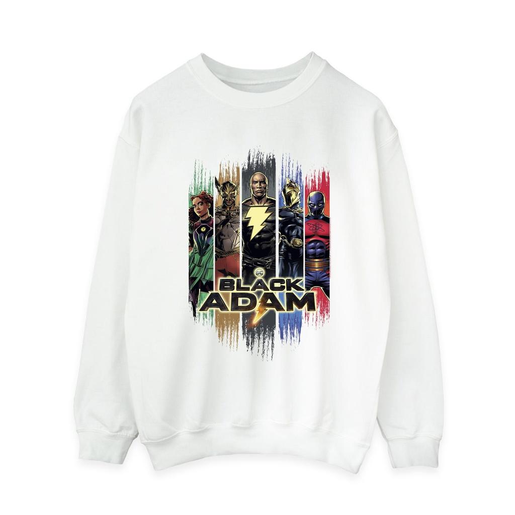 DC Comics Womens/Ladies Black Adam JSA Complete Group Sweatshirt