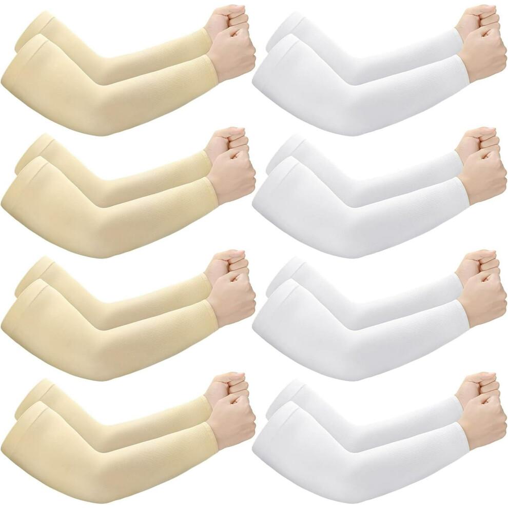 Sun Protection Arm Sleeves, Sun Protection Cooling Compression Arm Sleeve for Outdoor Sports Gardening Hiking Cycling Running, Lightweight Breathable