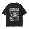Vintage Washed T-Shirt Trust Me I Am An Engineer Loose T Shirts Funny Math Popular Tee Shirt for Men Summer Clothes