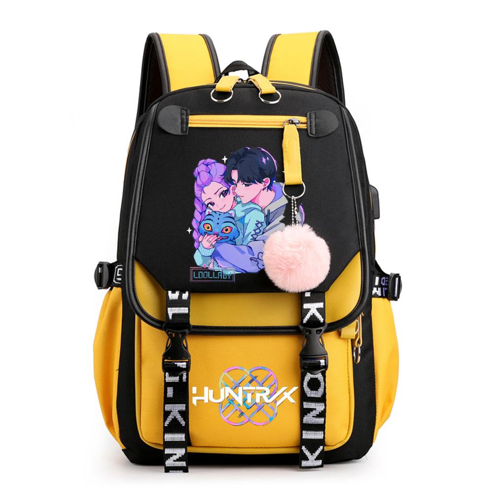 Anime Cute Cartoon K-Pop Printed Backpack Schoolbag for Teenager Student Girl Boy Bookbag Large Capacity Waterproof Travel Bag Kid Gift Rucksak