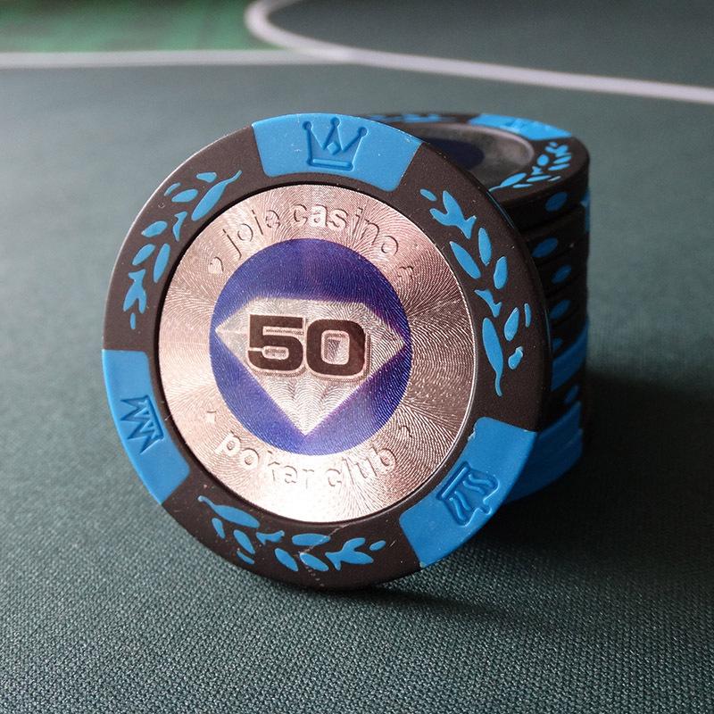 10Pcs 39Mm Texas Hold'Em Chips, Wheat Ear Clay Chips Texas Hold'Em Creative Chess And Card Room Poker Hall Poker Coin Table Game