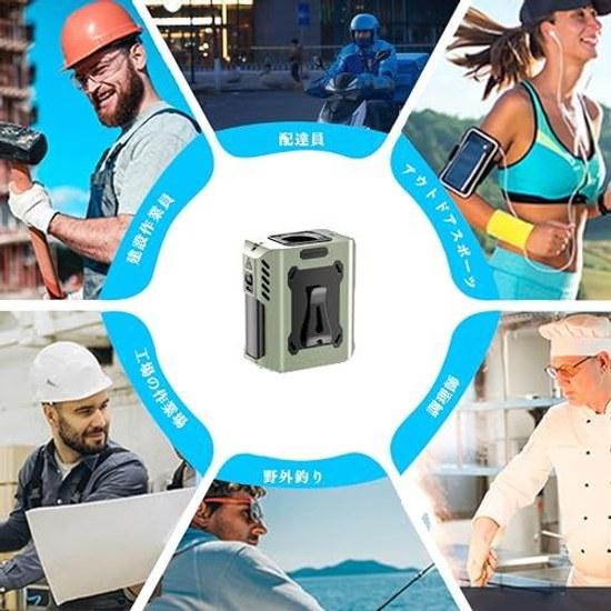 Belt fan sitting powerful portable neck-mounted desktop 5-speed wind adjustment quiet design 8000mAh large capacity heatstroke prevention outdoor work