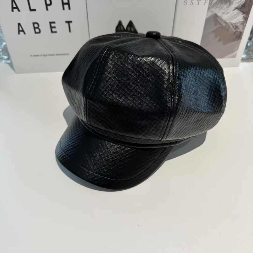 Кожаная Ретро Стильная Клетчатая Плоская Кепка Берет Шляпа Для Женщин Мужчин Для Использования На Открытом Воздухе