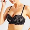 Кружевное женское нижнее белье больших размеров, комплекты нижнего белья, сексуальный бюстгальтер пуш-ап, 1/2 чашки