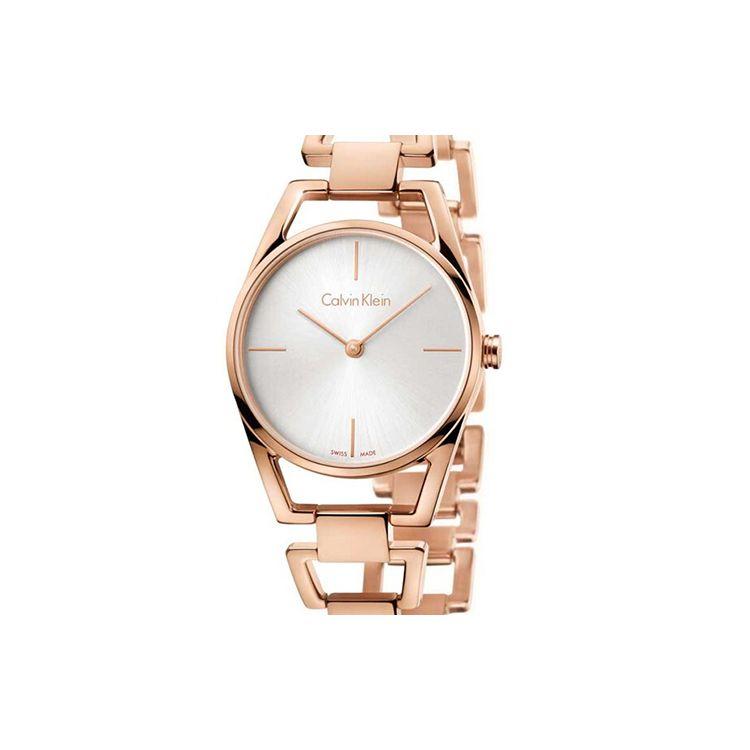 Calvin Klein Ck Quartz Стильная Серия Часы Кварцевый Механизм Ремешок из Нержавеющей Стали Серебристый Циферблат Женские часы K7L23646